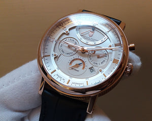 Rose Gold multifunction automatic watch