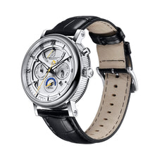 Silver multifunction automatic watch