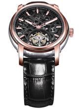 Rose Gold tourbillon watch with black movement