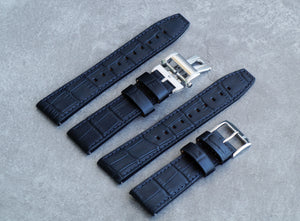 Black Italian leather strap