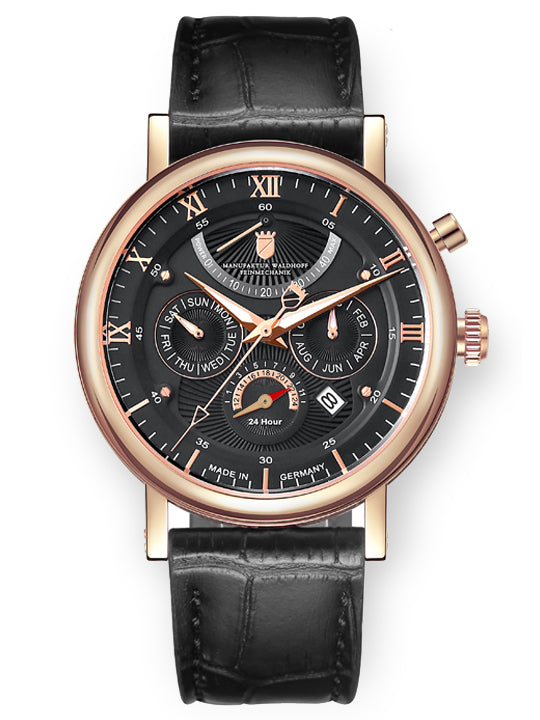 Rose Gold multifunction automatic watch