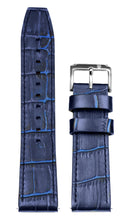 Blue Italian leather strap