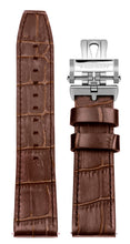 Brown Italian leather strap with Deployment Clasp